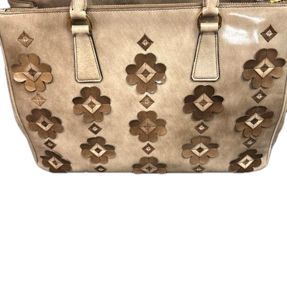 PRADA SPAZZOLATO Floral Tote Handbag - Picture 5 of 10